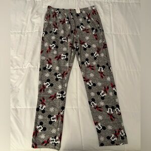 Disney Mickey Mouse Snowflake Winter Pajama Pants (M) NWT
